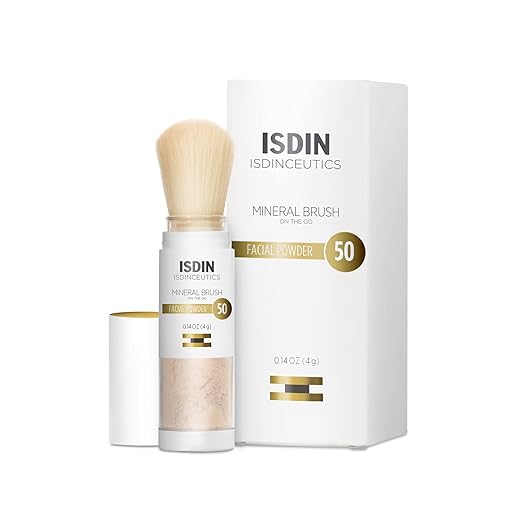 Click to see full view ISDIN ISDIN Mineral Brush Powder, Facial Pollution and Blue Light Protection, a Complement to your Sun Care Routine, Suitable for Sensitive Skin