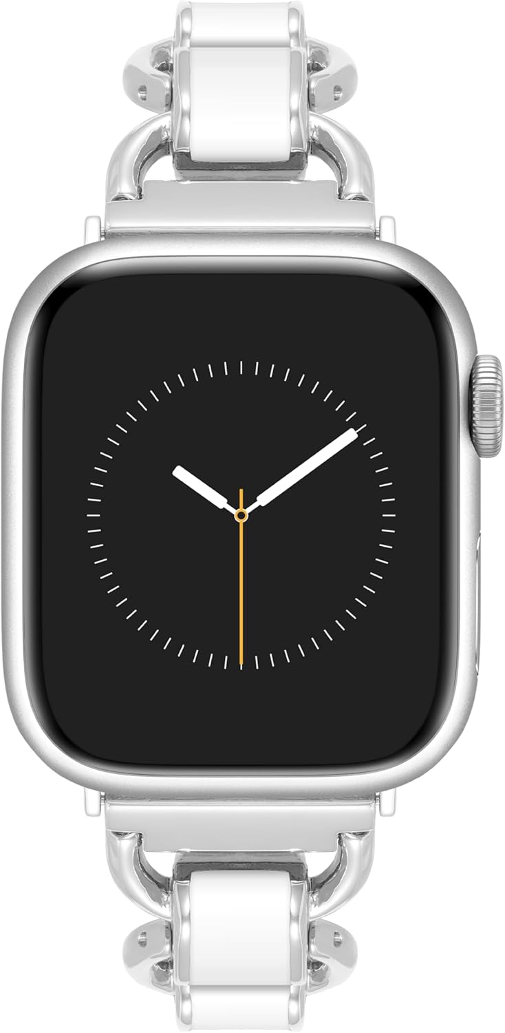 Anne Klein Fashion Chain Bracelet for Apple Watch, Secure, Adjustable, Apple Watch Replacement Band, Fits Most Wrists