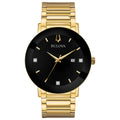 Bulova Men's 3-Hand Quartz Watch with Diamond Dial and Edge to Edge Crystal
