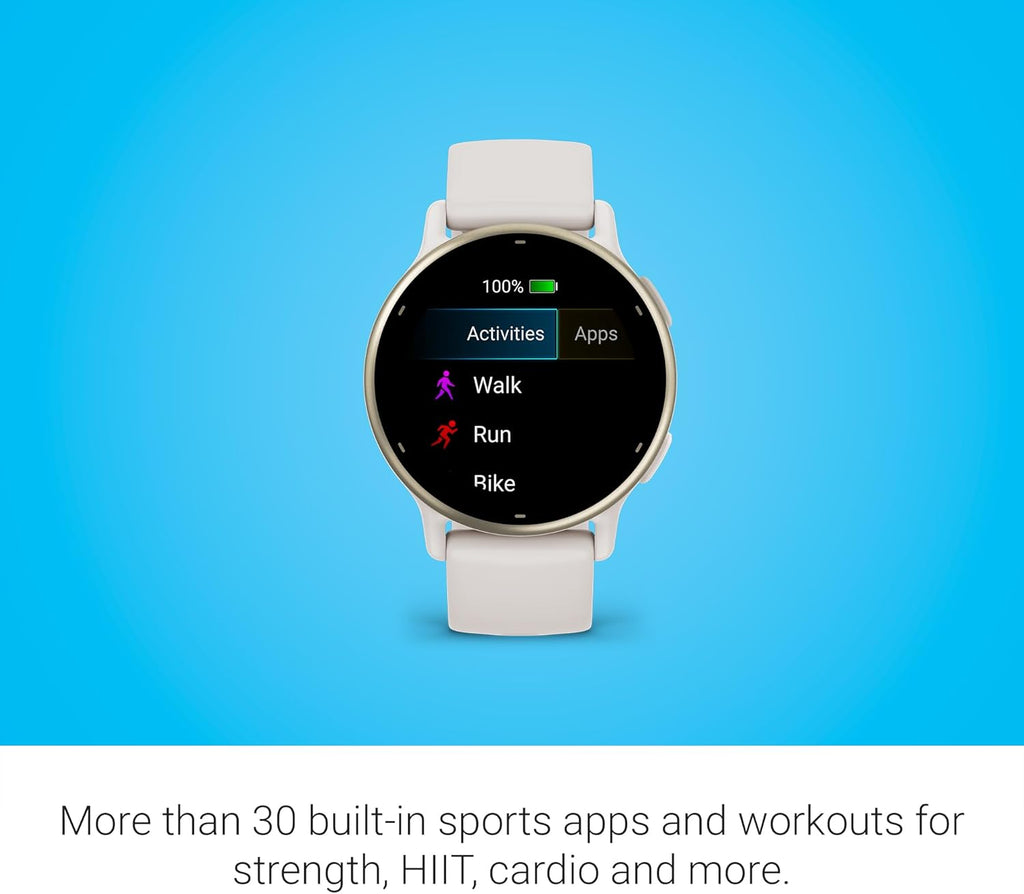 Garmin vívoactive 5, Health and Fitness GPS Smartwatch, AMOLED Display, Up to 11 Days of Battery, Ivory