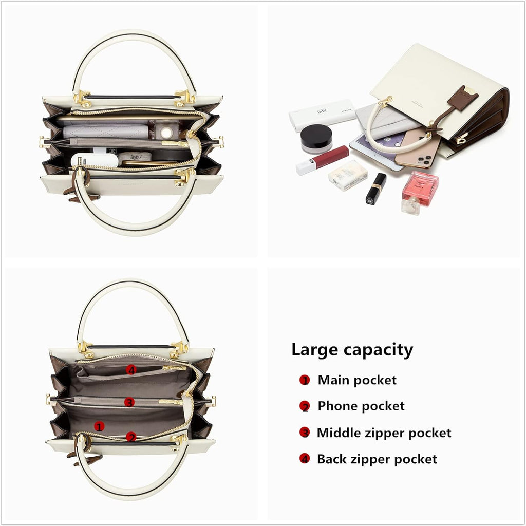 Cnoles Handbags for Women Large Capacity Tote Shoulder Bags Ladies Handle Satchel Purse