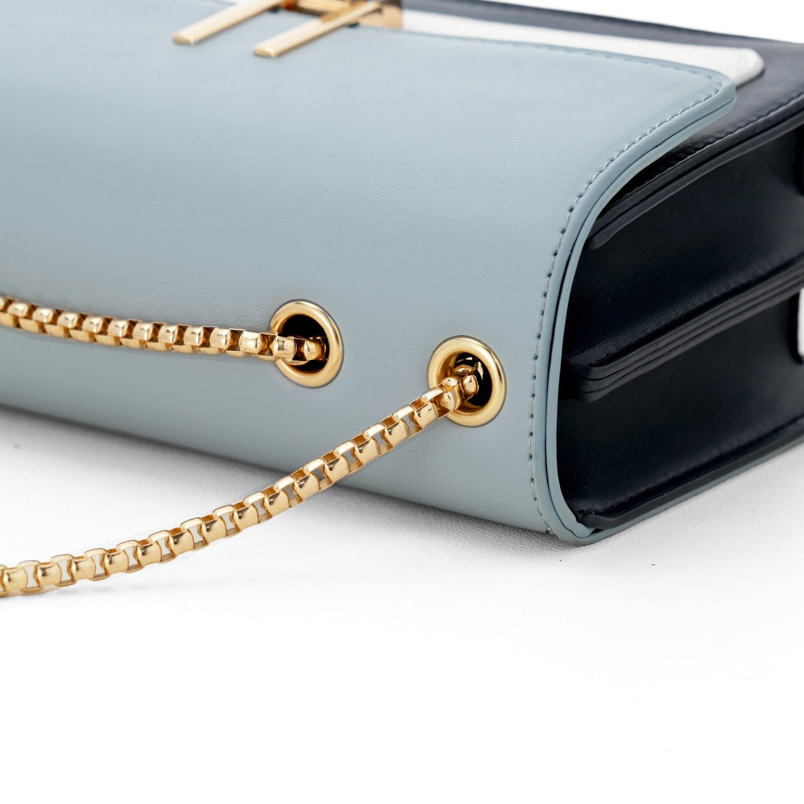 Color-Block Crossbody Bags for Women Leather Cross Body Purses Cute Designer Handbags Shoulder Bag Medium Size