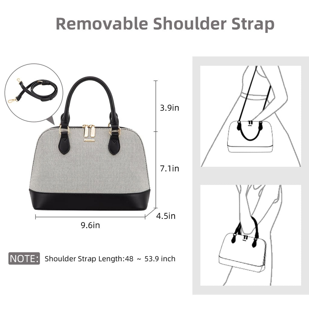LOVEVOOK Purse for Women Small Crossbody Bags Classic Double Zip Top Handle Dome Satchel Bag