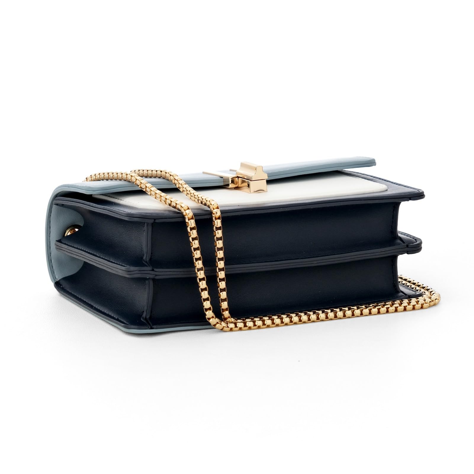 Color-Block Crossbody Bags for Women Leather Cross Body Purses Cute Designer Handbags Shoulder Bag Medium Size