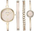 Anne Klein Women's Bangle Watch and Premium Crystal Accented Bracelet Set