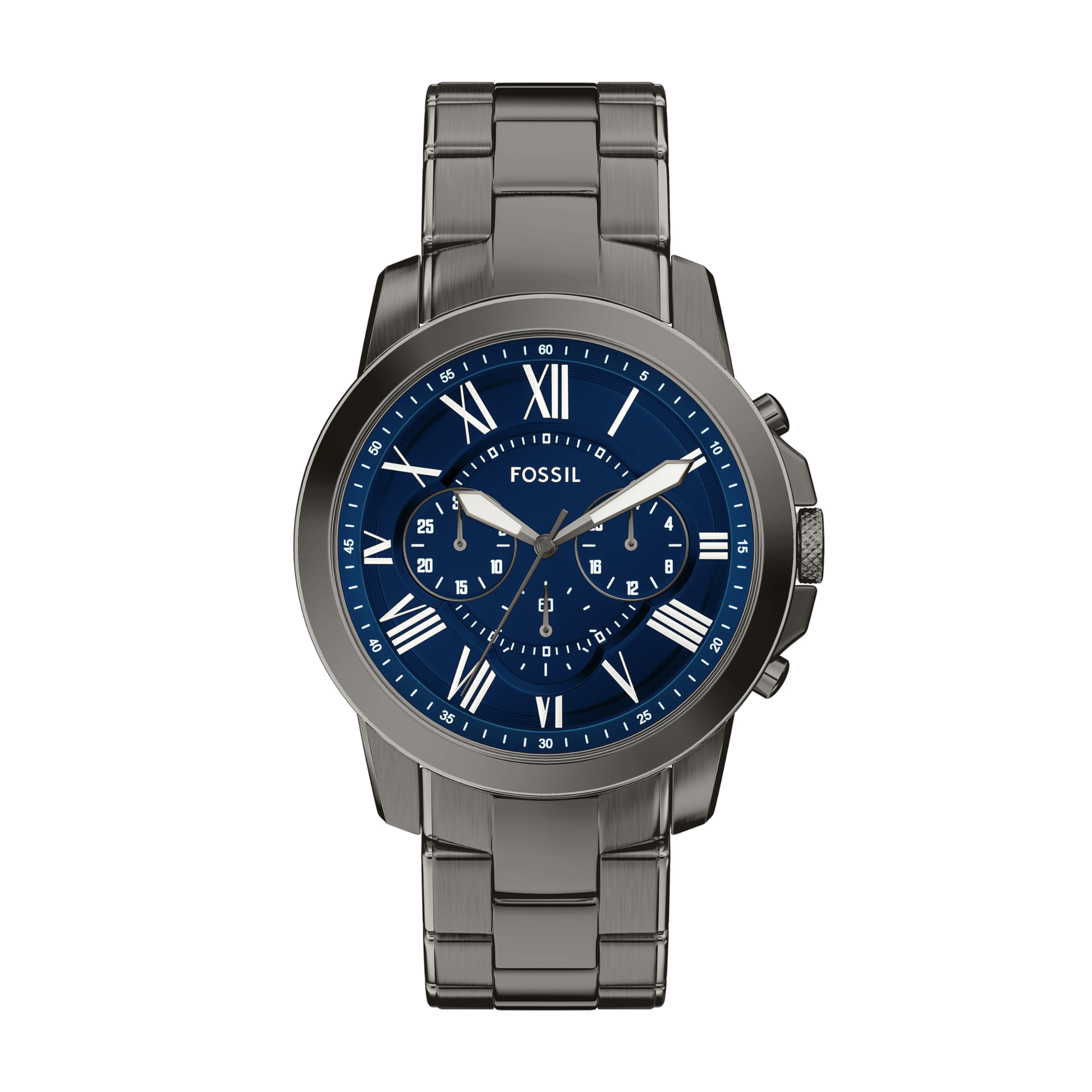 Fossil Men's Grant Quartz Stainless Steel and Leather Chronograph Watch