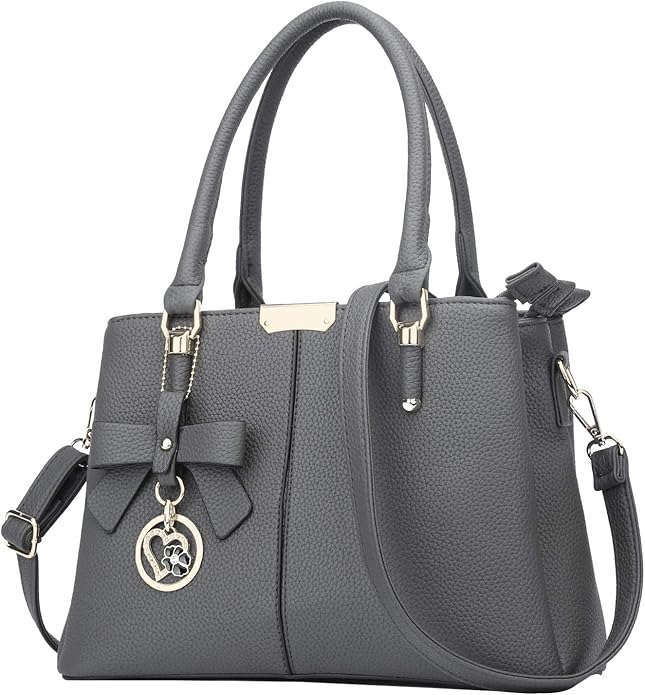 KKXIU 3 Zippered Compartments Purses and Handbags for Women Top Handle Satchel Shoulder Ladies Bags
