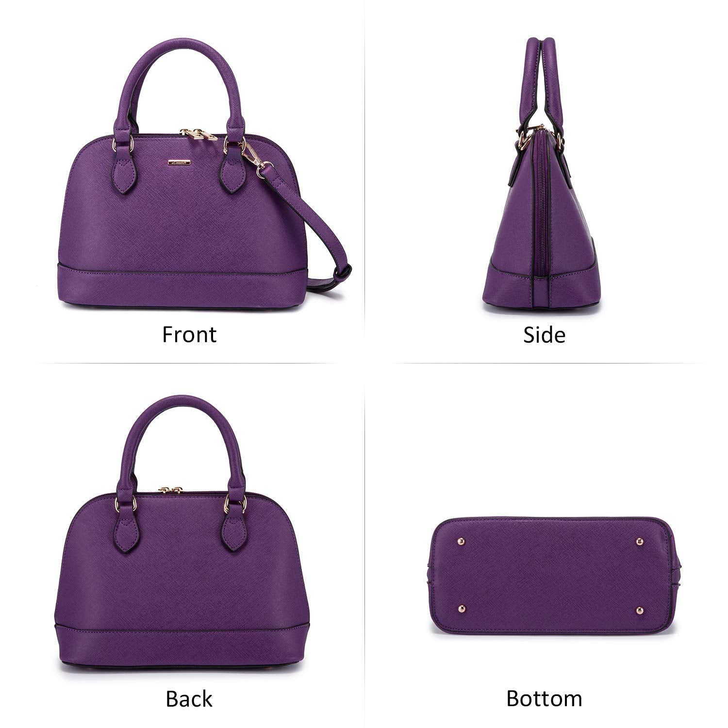 LOVEVOOK Purse for Women Small Crossbody Bags Classic Double Zip Top Handle Dome Satchel Bag