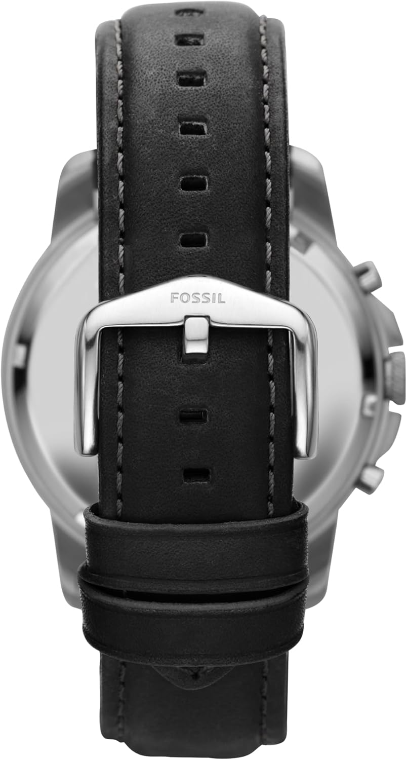 Fossil Men's Grant Quartz Stainless Steel and Leather Chronograph Watch