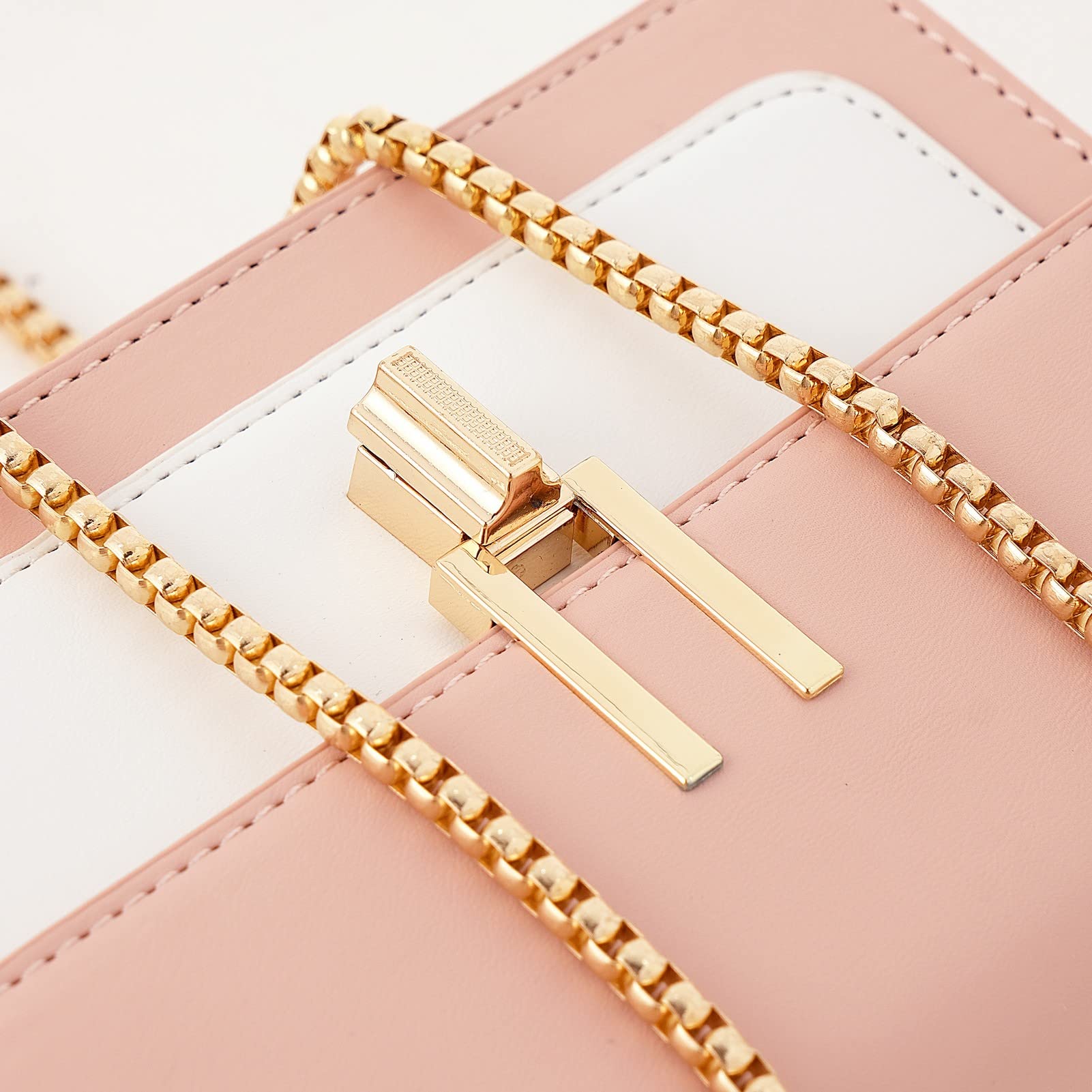 Color-Block Crossbody Bags for Women Leather Cross Body Purses Cute Designer Handbags Shoulder Bag Medium Size