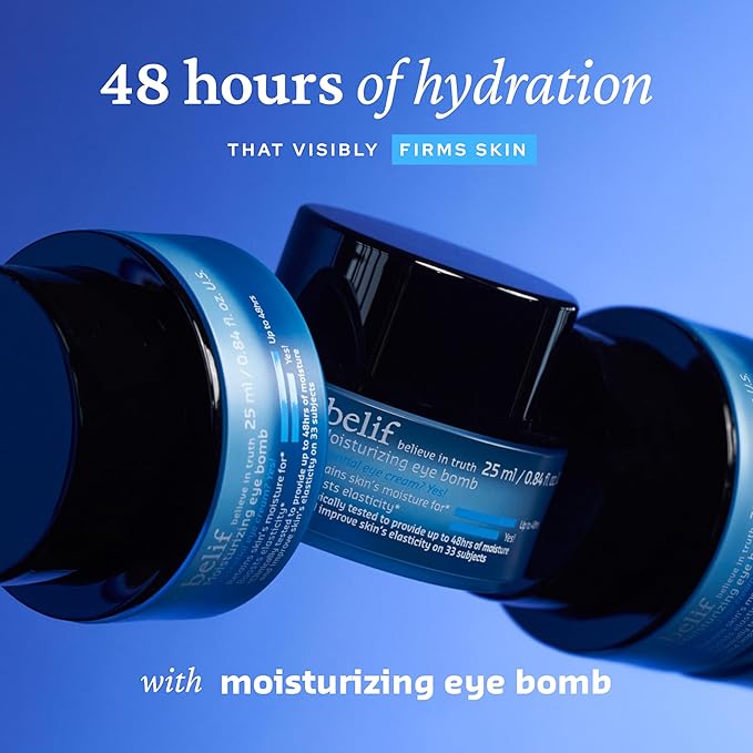belif Peptide Eye Bomb, Anti-Aging Eye Cream for Wrinkles, Fine Lines, Crow’s Feet & Eye Bags, 48hr Hydration with Ceramide